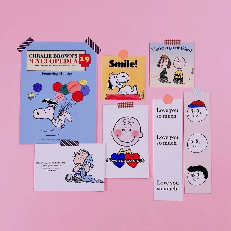 8pc waterproof stick Ins популярные милые наклейки из мультфильмов Snoopy стикеры чемодан Дневник Книга ручной работы s Office обучения украшения поставки - Цвет: 8pc waterproof stick