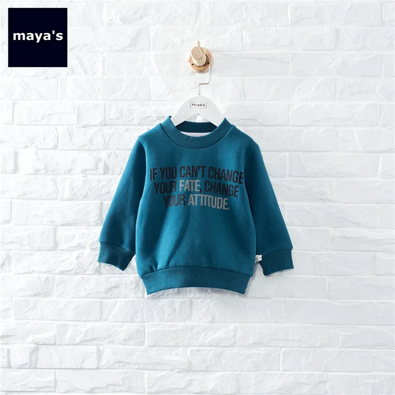 Mayas/модные хлопковые зимние толстовки с принтом для мальчиков Новые базовые