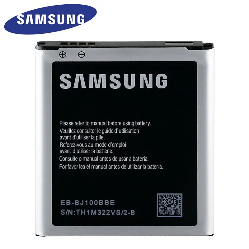 Оригинальный аккумулятор samsung для Galaxy J1 (2015 версия) J100 J100F J100H J100FN J100M J100D EB BJ100BBE 1850