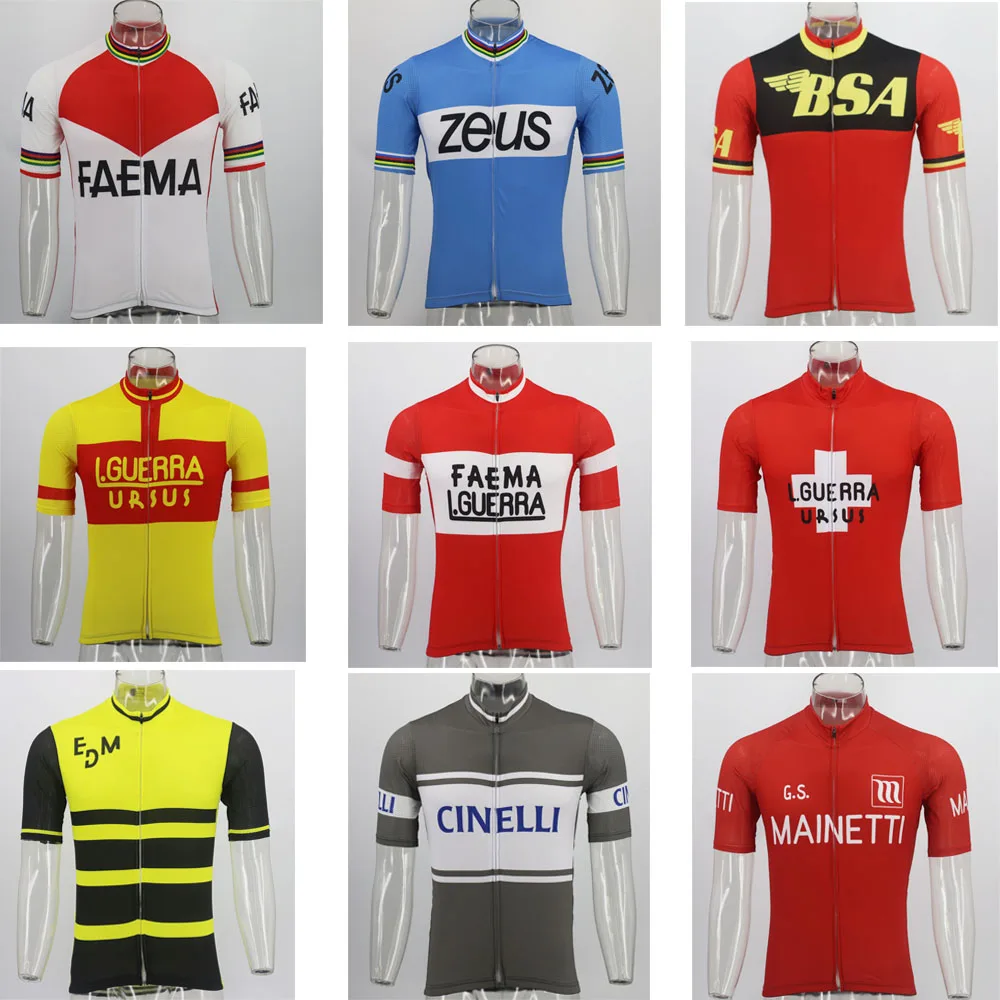 Ретро велосипедная майка ropa Ciclismo мужская велосипедная одежда с коротким рукавом Джерси летняя Классическая велосипедная одежда