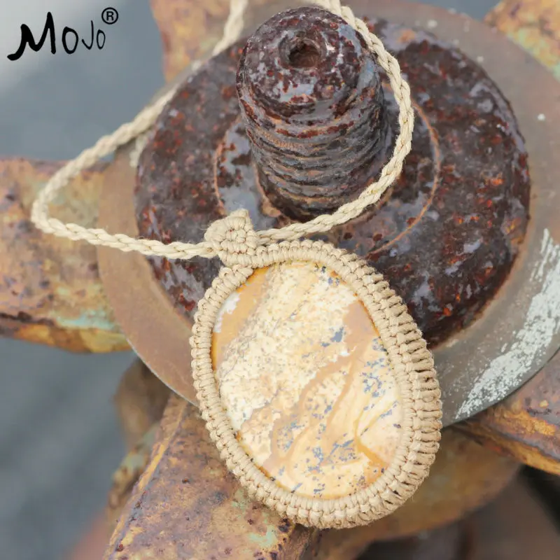 Изображение кулона из сердолиана ручной работы Модные Этнические украшения в