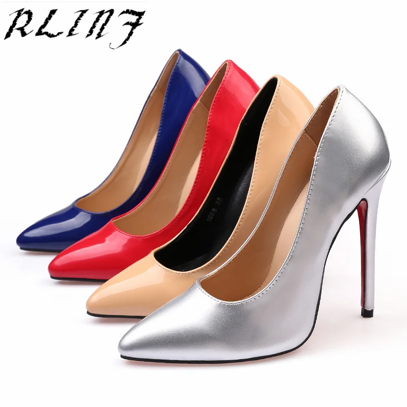 RLINF/Новинка 2018 года модные сексуальные туфли на высоком каблуке 11 5 см из