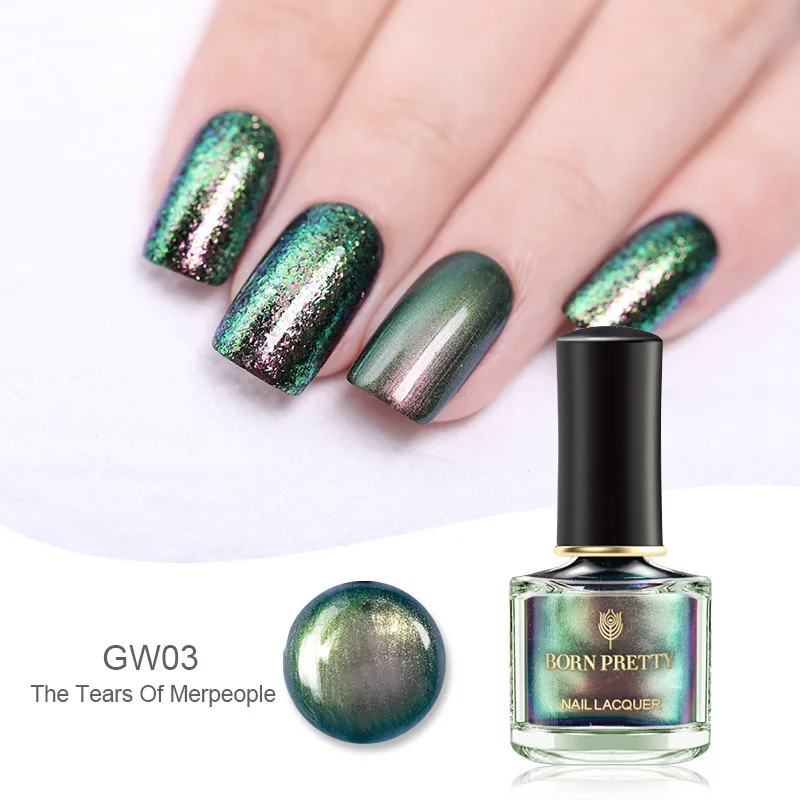 BP-GW03 BORN PRETTY Magic лак для ногтей, цыганский лак для ногтей, серия воды, Блестящие Блестки для ногтей, лак для ногтей - Цвет: BP-GW03