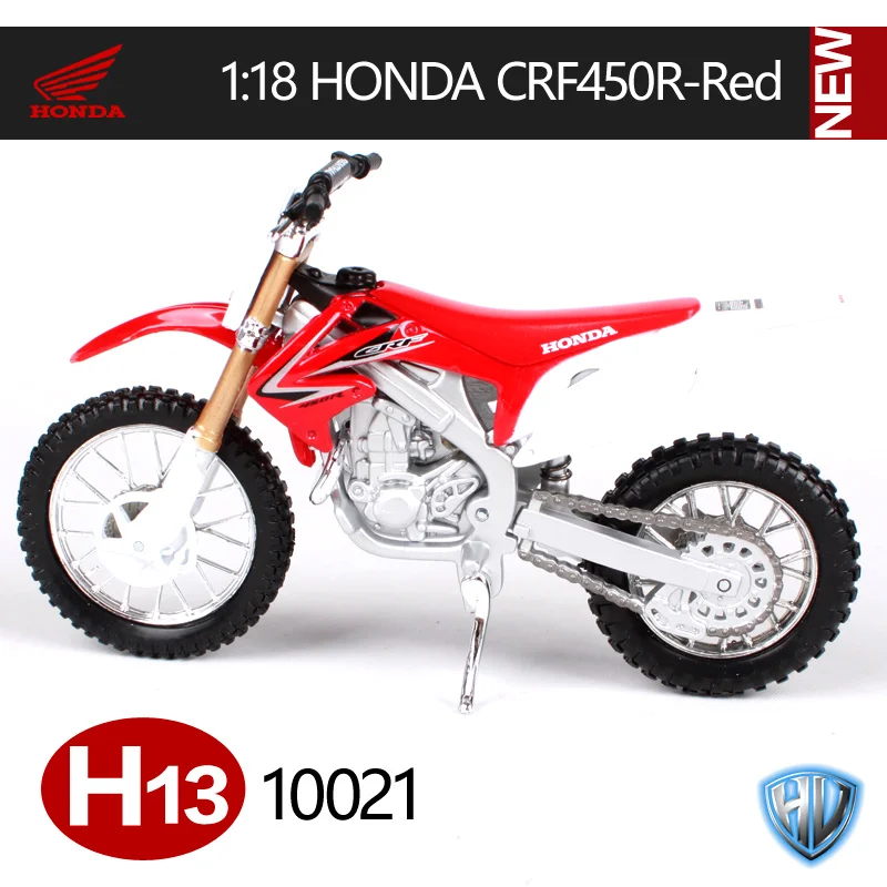 10021-CRF450R Maisto 1:18 Honda CRF 450 R красный мотоцикл литье под давлением модель игрушки в коробке 10021 - Цвет: 10021-CRF450R