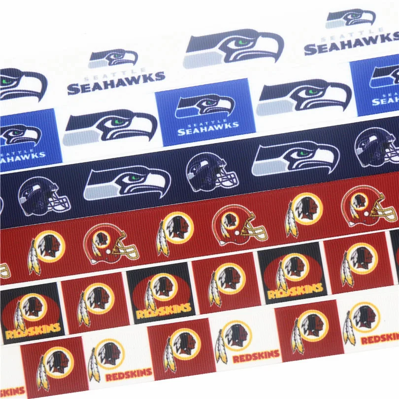 7/8 &quotспортивная лента seahawk DIY волос Лук Аксессуары 22 мм Печать grosgrain подарок