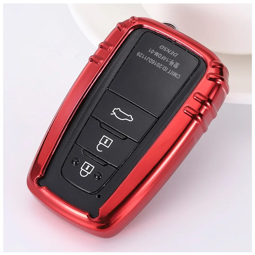 Мягкие TPU ключа автомобиля Обложка держатель карман для Toyota Camry Corolla C-HR CHR Прадо Prius RAV4 ключ защиты