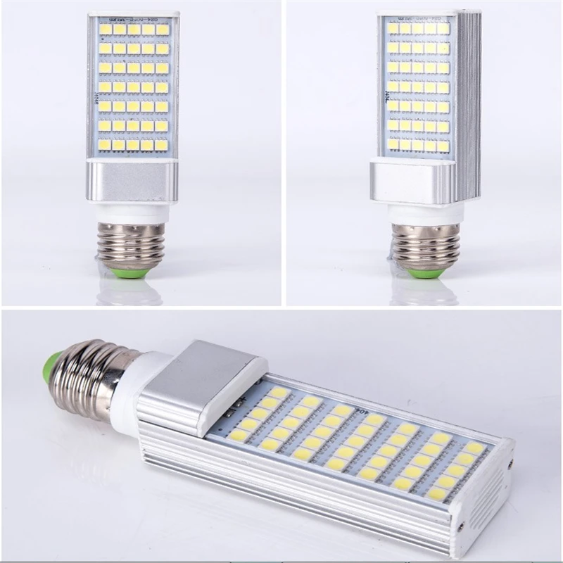 12W 60PCS 5050 LED E27/G24 12 V/24 V/36 V 85-265Vac led лампа кукурузы 100LM/W 164mm горизонтальная для стола