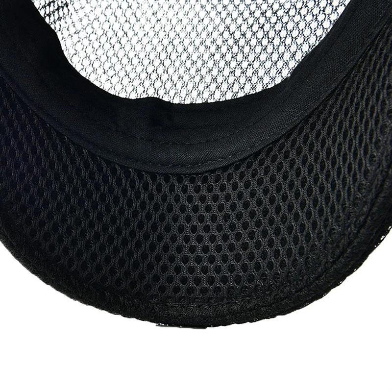 Кепка берет сетчатая унисекс плоская кепка от солнца для мужчин и женщин дышащий