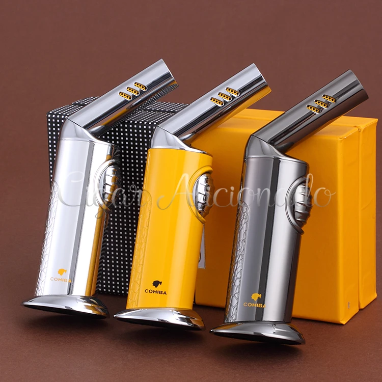 COHIBA гаджеты большой Размеры Таблица легче пистолет Стиль бутан ветрозащитный 1