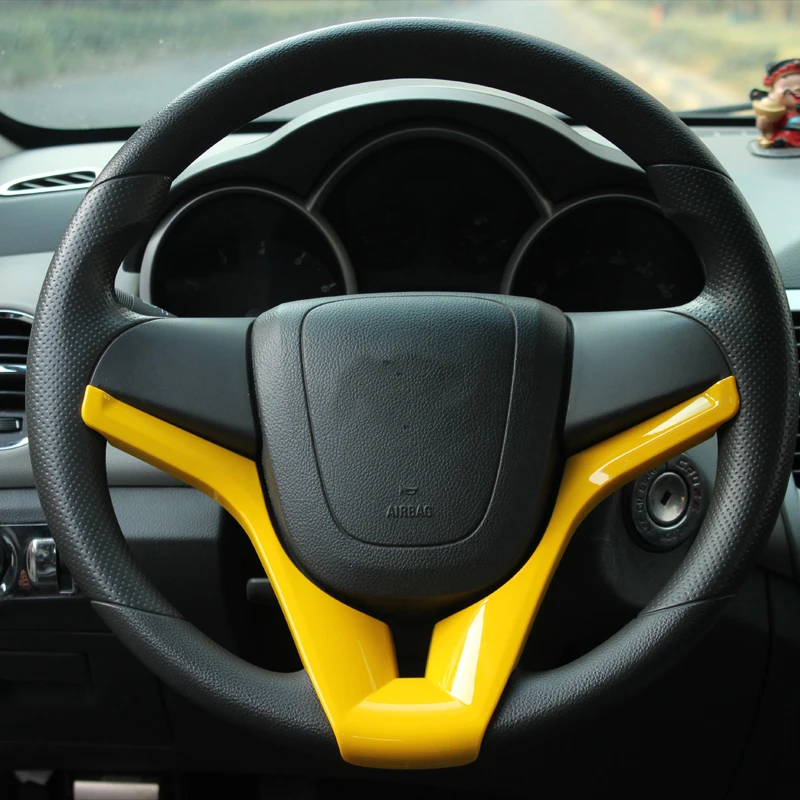 Foal Burning Car Steering Wheel Trim Cover Sticker for Chevrolet Cruze Sedan Hatchback 2009-2014 image 6