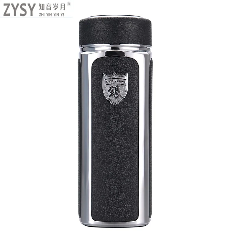Чистый серебряный термос 350 мл чистого серебра переносной кофе путешествия кунг