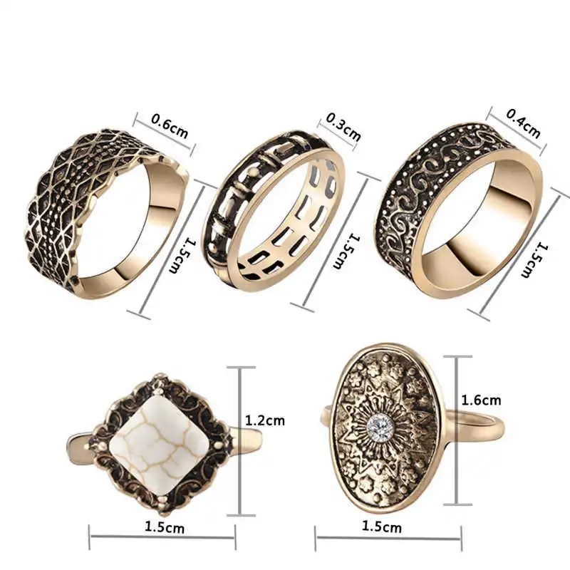 5 шт./компл. хит продаж бусы кольца на палец набор цветов специальный дизайн