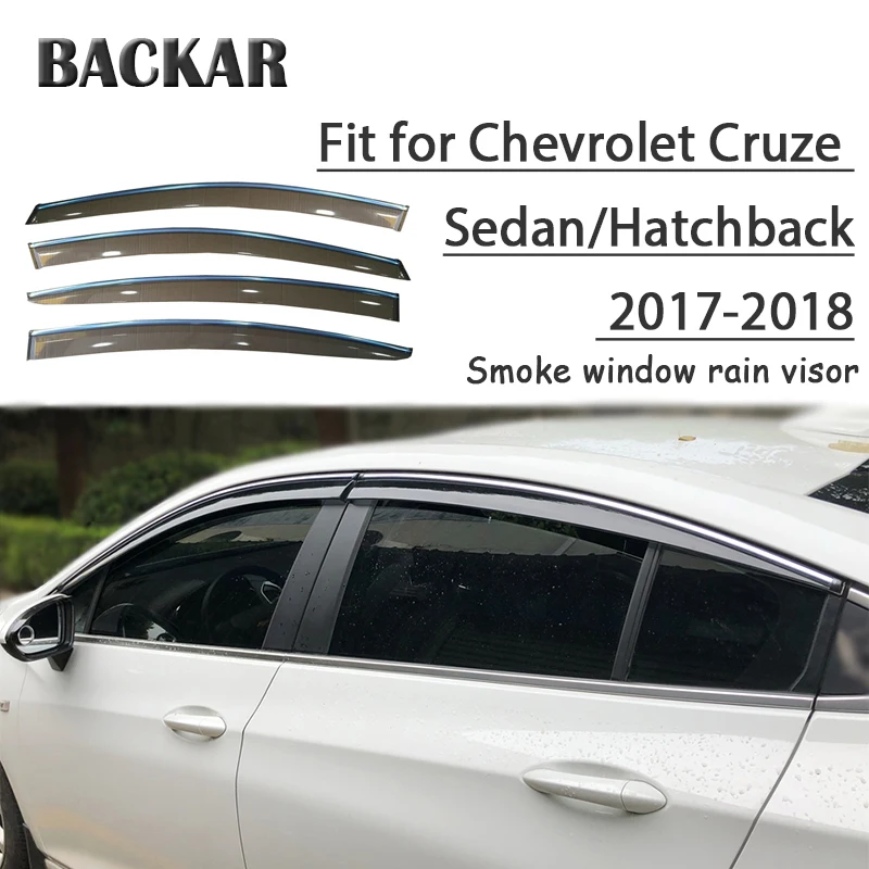 4 шт. защитный козырек от дождя и солнца для Chevrolet Cruze Sedan/Hatchback 2017 2018|Навесы укрытия|