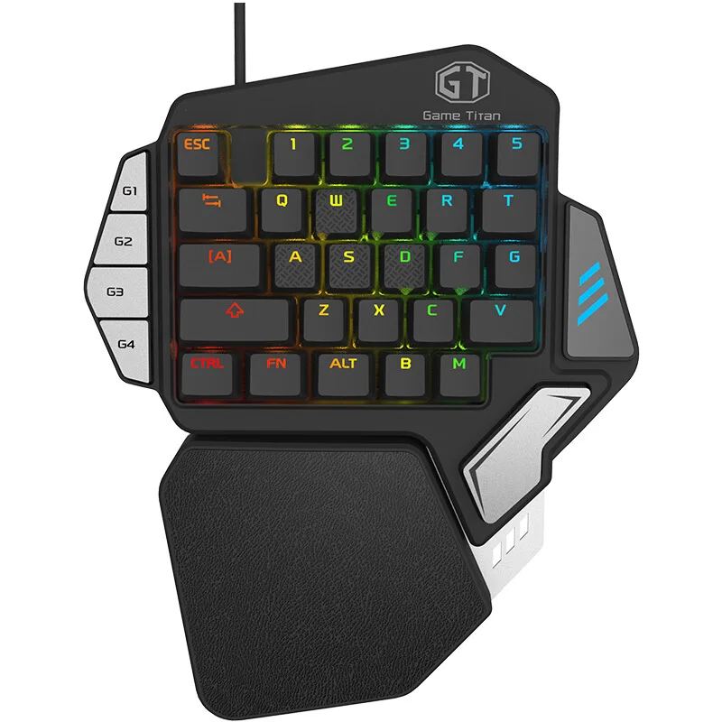 Delux T9X игровая клавиатура с одной рукой программируемая механическая USB Проводная