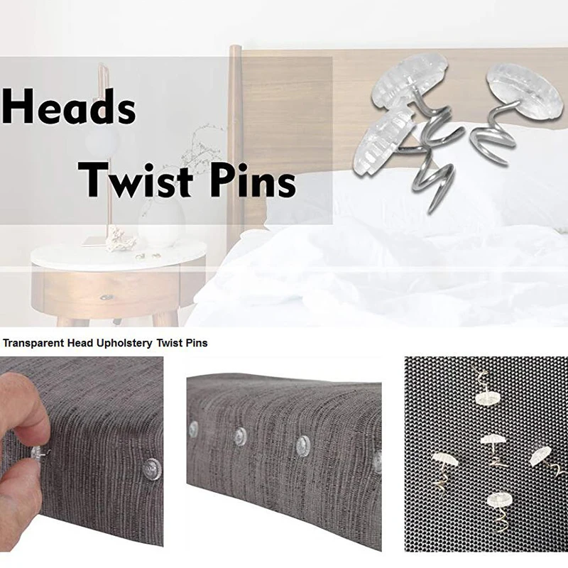 LMDZ 100/50 шт. прозрачные тканевые поворотные булавки для кушетки ремонт головки