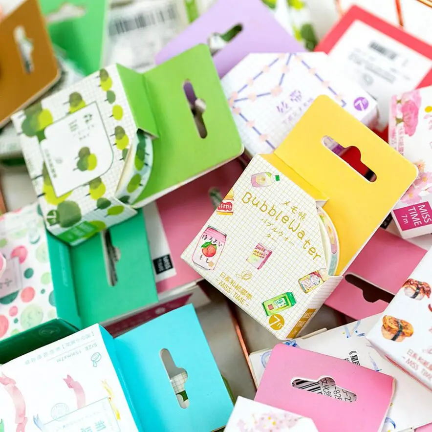 15 мм X 7 м милые Lotkawaii цветок еда Животные декоративные васи ленты DIY Скрапбукинг