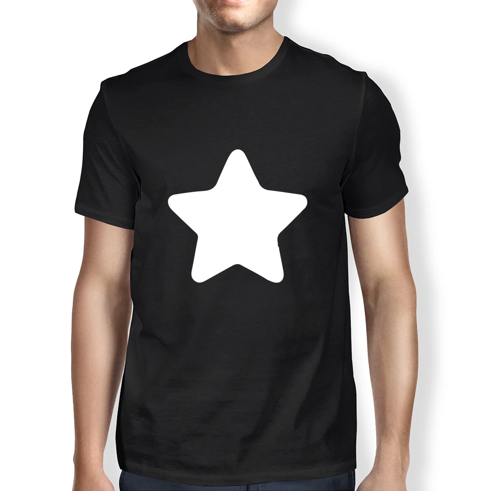 STEVEN UNIVERSE STAR men t shirt 2019 summer casual hipster short sleeve high quality top tees hip hop style black white | Мужская
