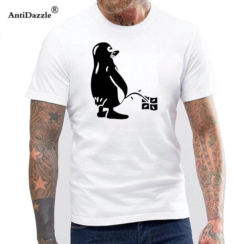 New PENGUIN LINUX Digital NOVELTY GIFT T Shirt Men Funny Tshirt Man Clothing | Мужская одежда