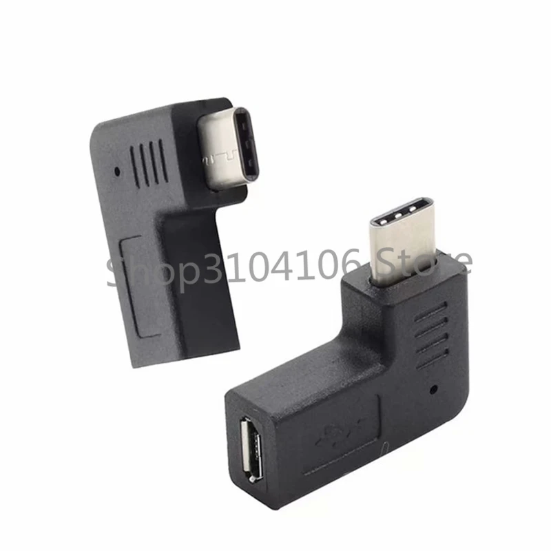 USB-C Type-C 3 1 папа к Micro USB 2 0 5Pin адаптер для передачи данных 90 градусов угловой тип
