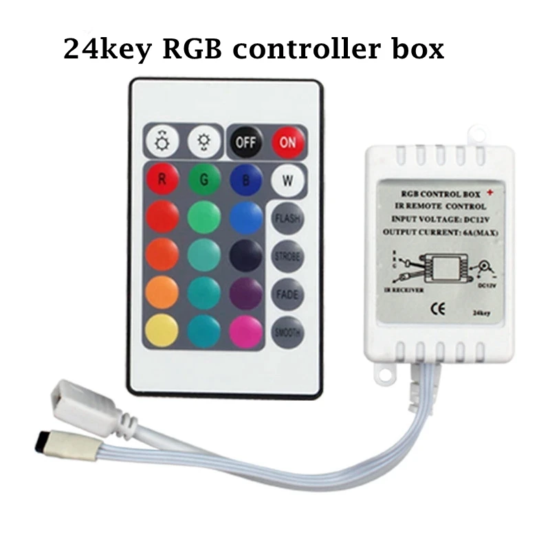 Laimanice DC12 24V 6A 24/44 ключ ИК пульт дистанционного управления RGB led контроллер коробка
