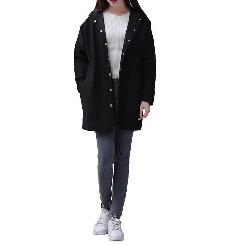 Yzeqi Весна для женщин куртка Drawstring Hem одежда с длинным рукавом пальто капюшоном
