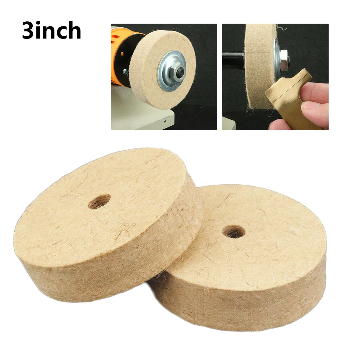 Шлифовальный круг 3 дюйма 80 мм полировальный из войлочной шерсти абразивный диск