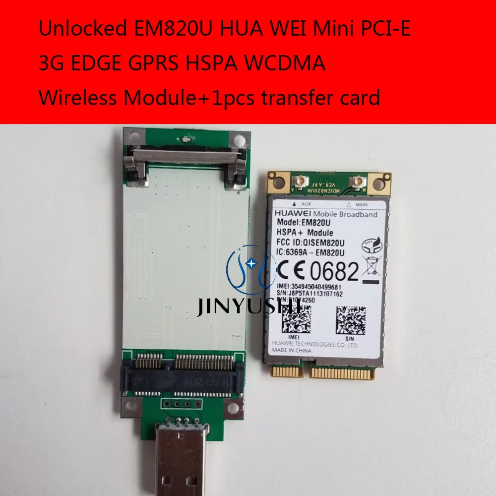 Unlocked  EM820U +PCIE To USB adapter HUA WEI  Mini PCI-E 3G NEW&Original EDGE GPRS HSPA WCDMA  module in the stock