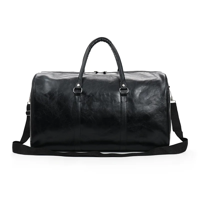 Бесплатная доставка популярный дизайн PU кожаная сумка для выходных портативная вместительная мужская деловая дорожная сумка черная сумка от AliExpress RU&CIS NEW