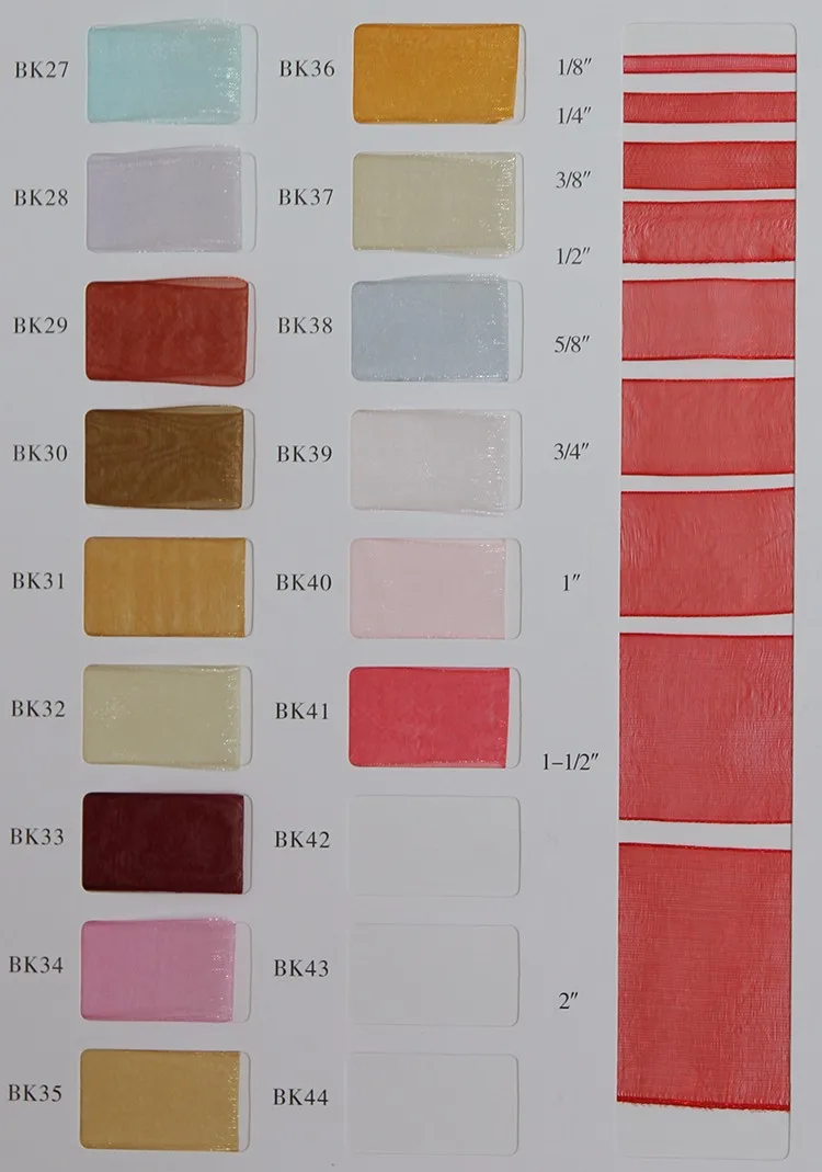 Декоративная пригласительная открытка 48 цветов (10 ярдов/партия) 1 1/2 дюйма (40 мм)