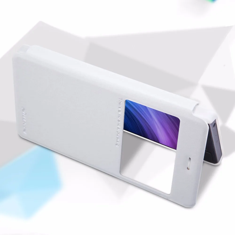 Чехол NILLKIN для redmi 4 5 0 дюйма откидной из искусственной кожи с окошком xiaomi чехол redmi4