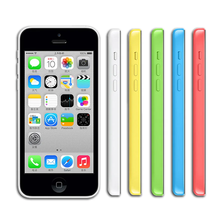 Разблокированный Apple iphone 5C ram 1G rom 8G 16& 32 iOS iphone 5c двухъядерный Сенсорный экран wifi gps GSM HSDPA 8mpix камера 4," iphone 5c