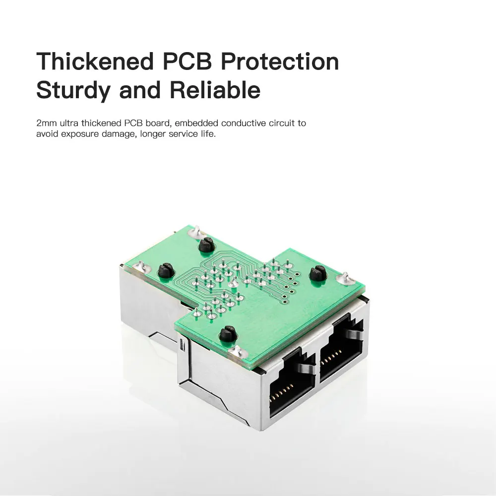 RJ45 Сплиттер Адаптер соединитель от 1 до 2 гнездовых портов для CAT 5/CAT 6/CAT 7 LAN разъем