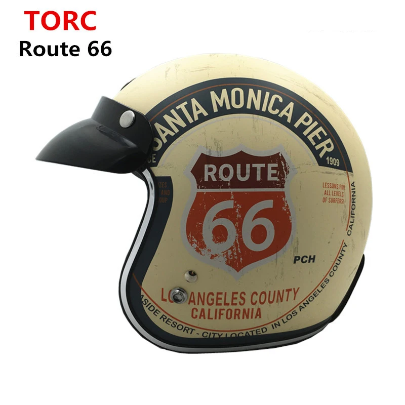 Новые винтажные шлемы TORC rcycle ретро велосипед-Чоппер шлем Casco moto capacete Route 66 для