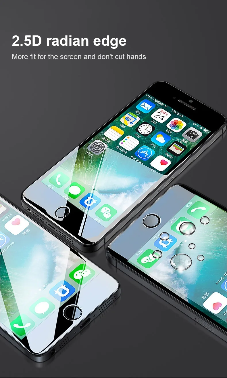Для iPhone 5S закаленное стекло для iPhone SE 9H HD прозрачное анти-синее матовое Защитное стекло для Apple iPhone 5 Защитная пленка для экрана
