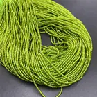 Маленькие бусины из натурального камня, крошечные бусины из зеленого циркония, круглые небольшие бусины россыпью, бусины для изготовления ювелирных изделий, браслетов, ожерелий, 2, 3 мм