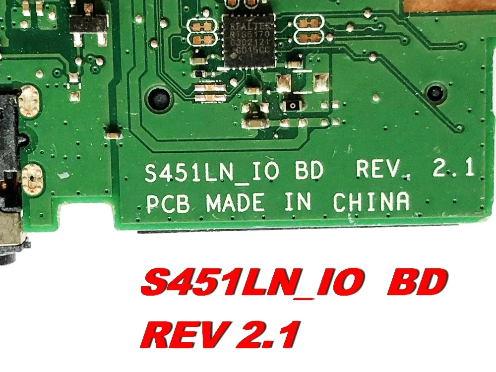 Оригинал для ASUS S451LN USB аудио SD карта S451LN_IO BD REV 2 1 протестирована хорошая