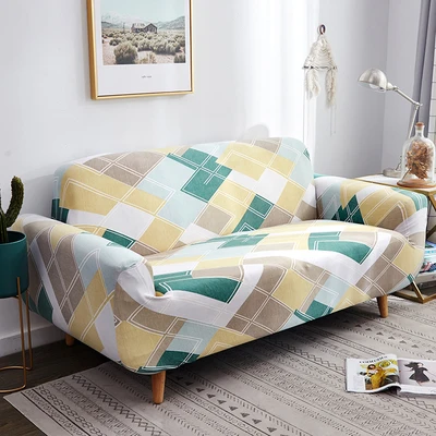 

Modern Geometric Sofa Slipcovers Tight Wrap All-inclusive Slip-resistant Elastic Cubre Sofa Towel Corner Sofa Cover Couch Cover