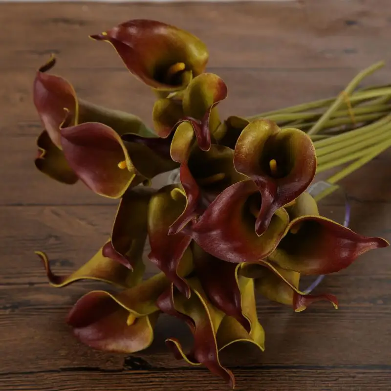 Искусственные цветы 10 шт./лот латексная Калла лилия для украшения дома Свадебный