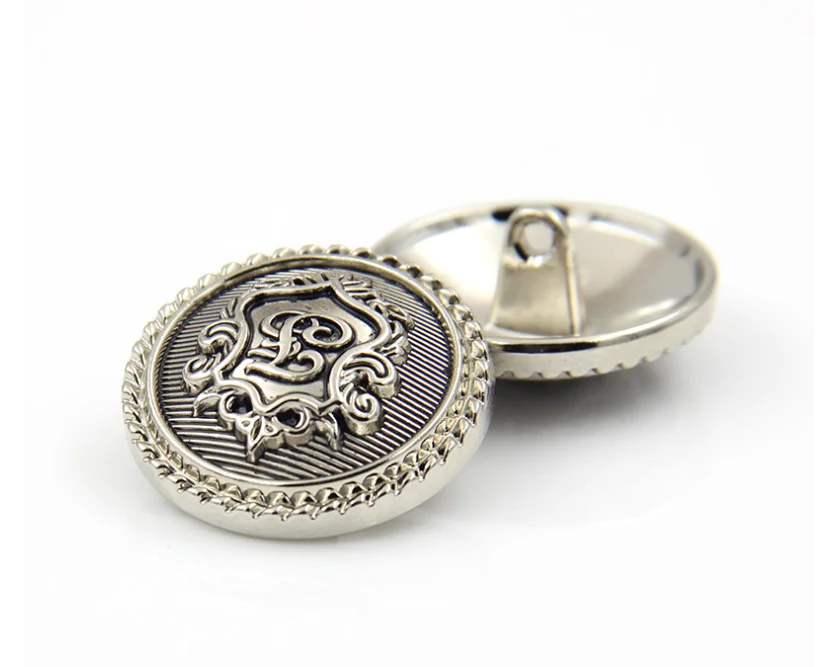 Серебристая металлическая кнопка костюма в английском стиле 10 шт./лот 15 мм 18 20 23 |