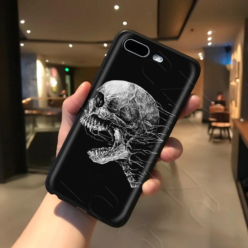 Чехол Lavaza в стиле ретро с цветами черепами и короной для iPhone 11 Pro XS Max XR X 8 7 6 6S Plus 5 5s