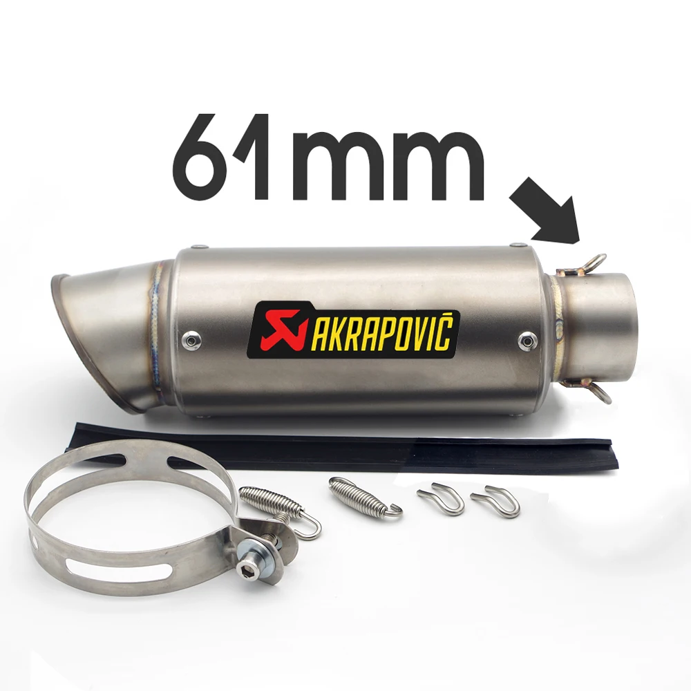 Akrapovic выхлопной мотоцикл db killer для honda cbr 1100 xx yamaha sr 250 ktm exc 250 suzuki ltr 450 Ducati Scrambler выхлопной - Цвет: A Sticker 61mm