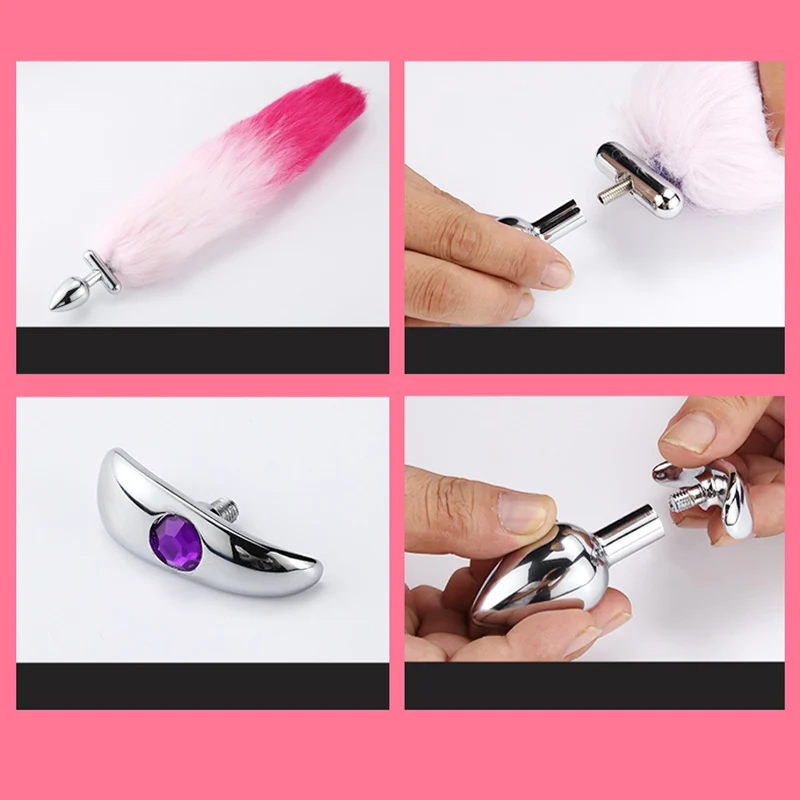 Лисий хвост аксессуары для косплея Фетиш Фэнтези мягкая дикая Анальная пробка из