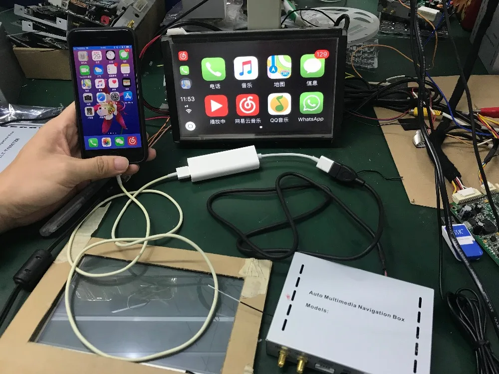 Apple USB Автомобильный ключ автоматического воспроизведения для автомобиля Android системы видео интерфейс