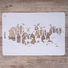 Трафареты с оленями для самостоятельного изготовления альбомов штампованная для скрапбукинга, декоративные бумажные открытки