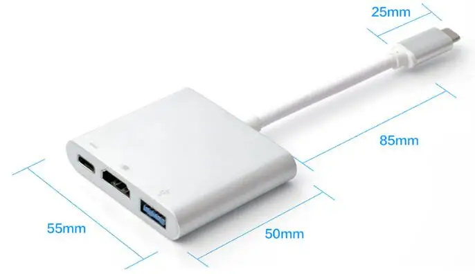 LBSC USB 3.1 Type C USB-C to Female VGA Adapter Cable for Macbook Converter Charging Port Digital Multiport Audio | Электроника