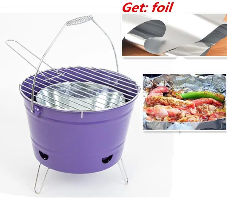 Легкий портативный из нержавеющей стали Кемпинг барбекю гриль складной Открытый