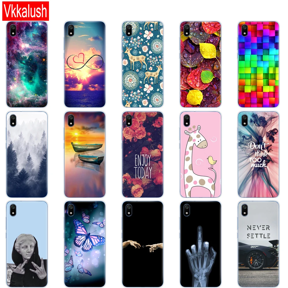 Силиконовый чехол-сумка для Xiaomi Redmi 7a, чехол s, полная защита, мягкая задняя крышка из ТПУ для Redmi 7A, бампер, чехол для телефона