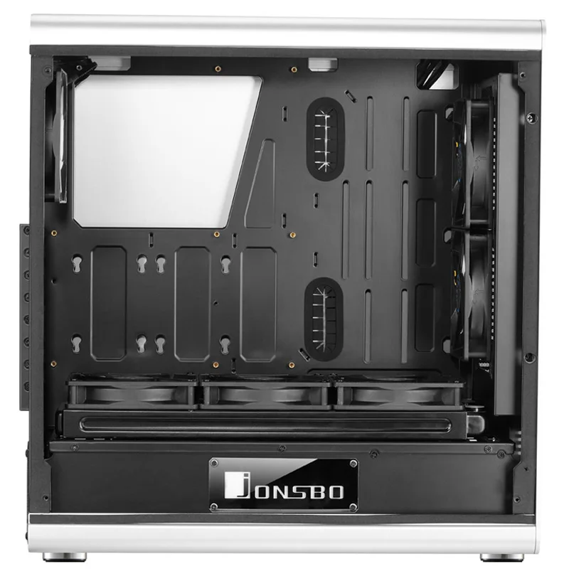 Jonsbo RM4 ATX корпус алюминиевый закаленное стекло односторонний через компьютер