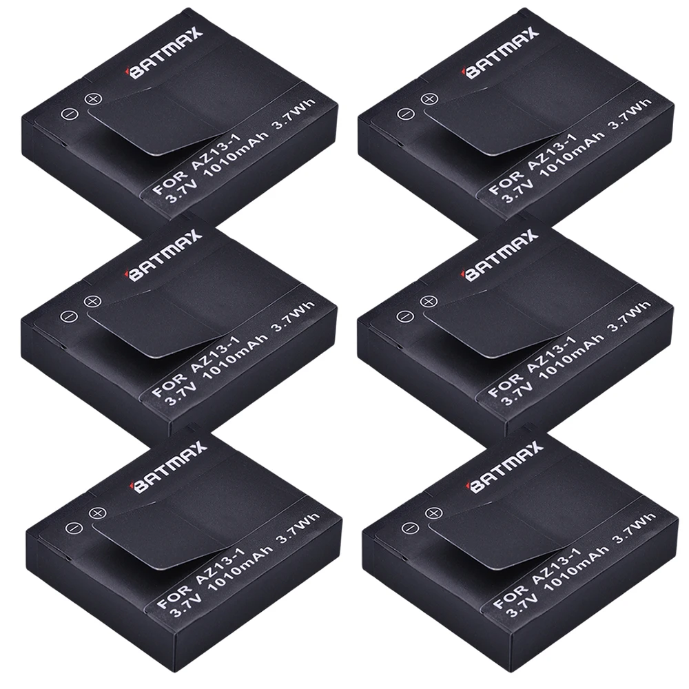 

Batmax 6pc AZ13-1 AZ13 Rechargable Li-ion Battery For Xiaomi Yi Action Cameras