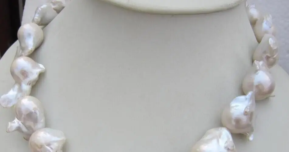 Ожерелье с жемчугом в стиле барокко 18 дюймов 16 24 мм|earrings set|pearl earring necklace setearring set |